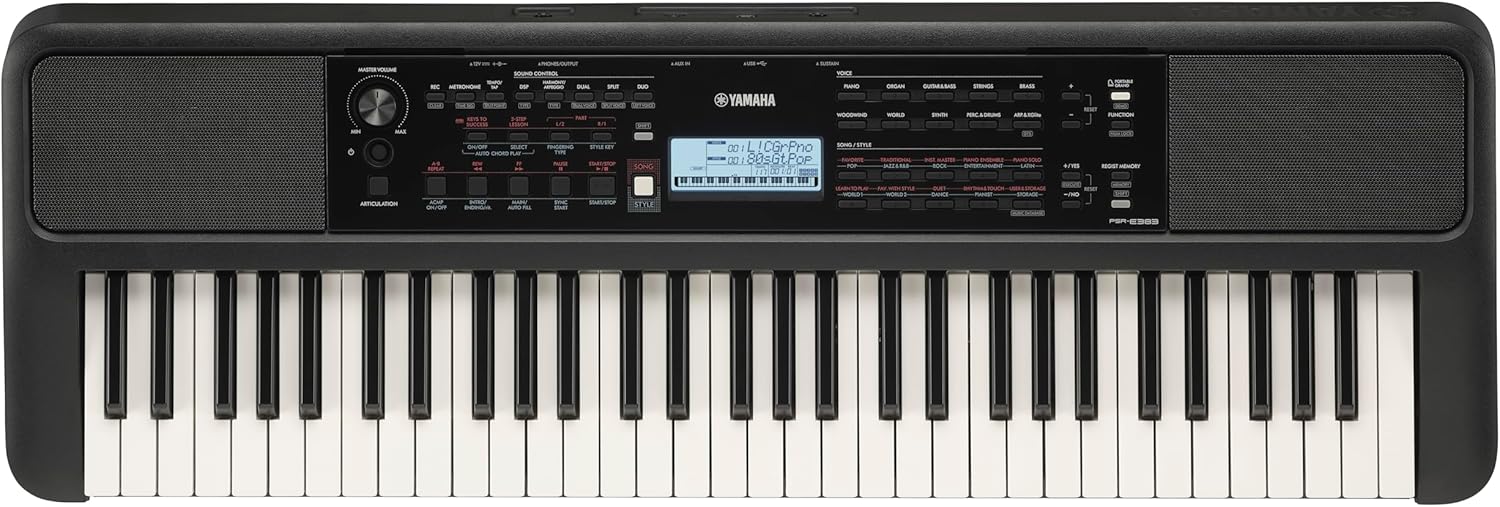 Yamaha PSR-E383 digital piano — Best for Absolute Beginners